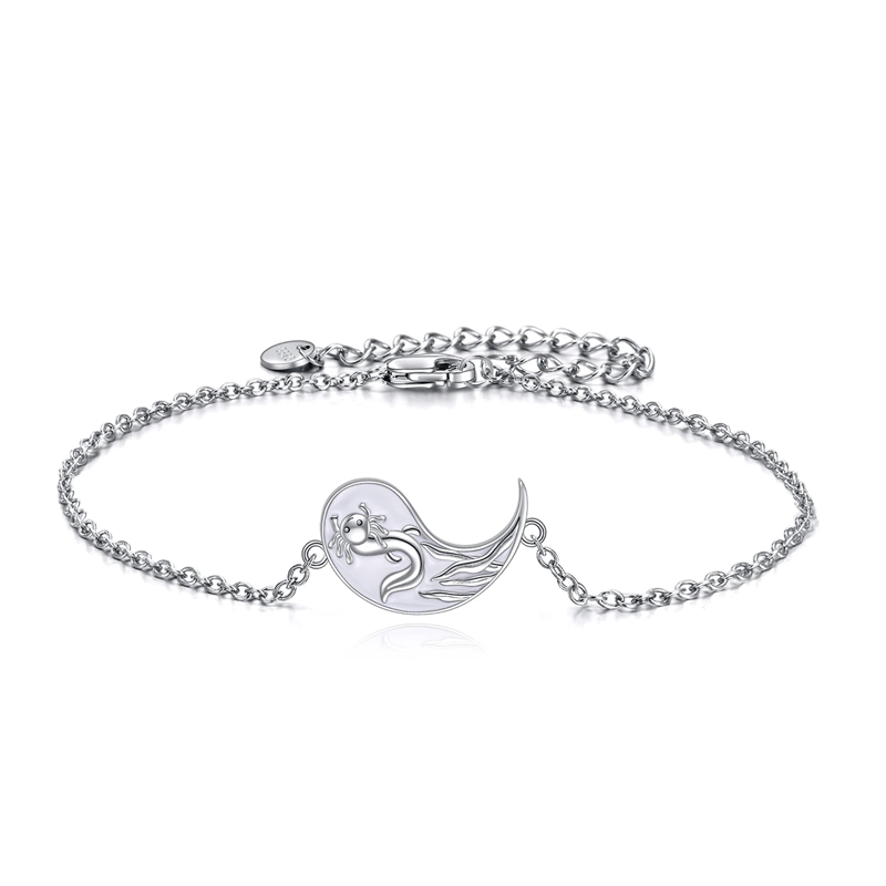 Sterling Silver Yin Yang Charm Bracelet-15