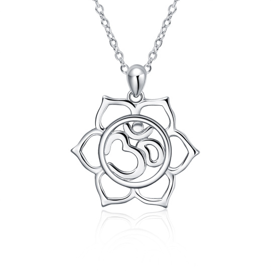 Sterling Silver Yoga Pendant Necklace