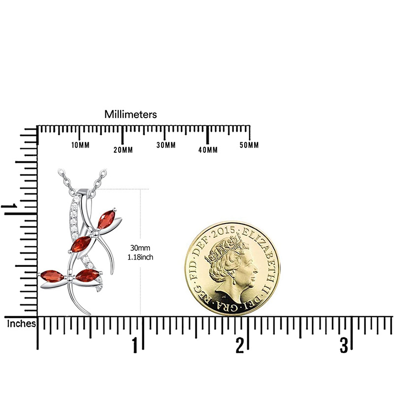 Halskette mit Libellen-Anhänger aus Sterlingsilber mit Zirkonia-4