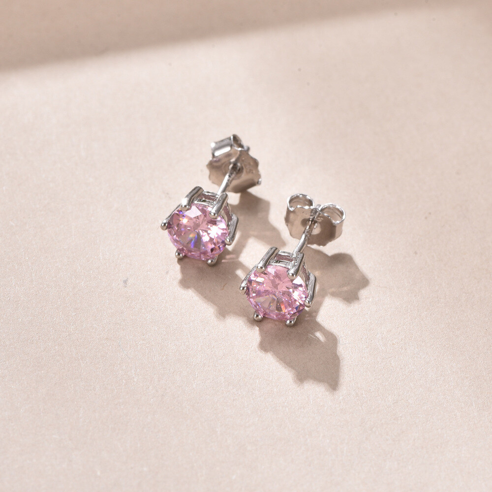 Sterling Silver Zircon October Birthstone Jewelry Set Earrings Necklace Bracelet Anklet Gifts-3