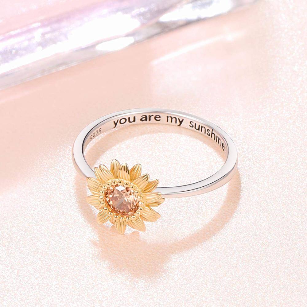 Anillo Girasol Circonio Plata de Ley-3