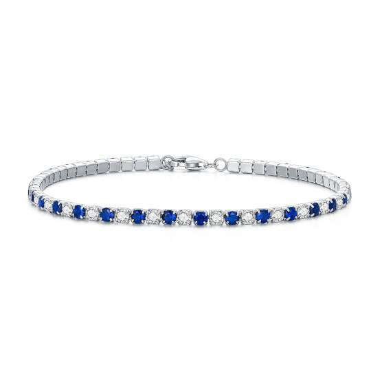 Bracciale a catena con zircone in argento sterling Regalo per lei