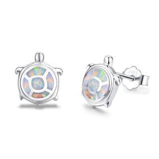 Sterling Silver Opal Tortoise Stud Earrings for Women Kids-49