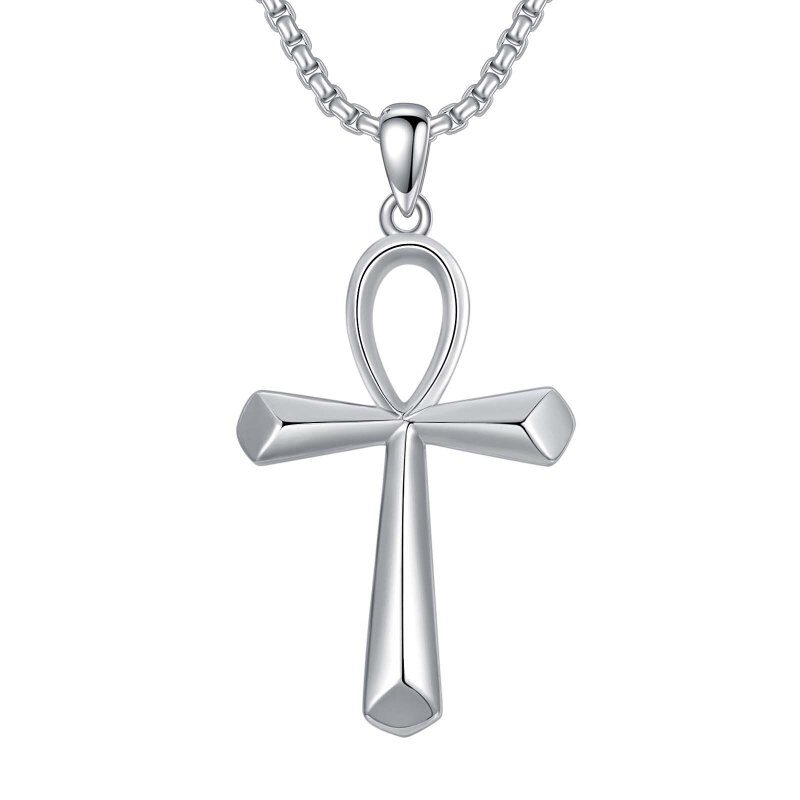 Collar Colgante Ankh de Plata de Ley-15