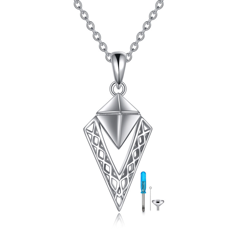 Collier d'urne en argent sterling avec nœud celtique en forme de diamant pour les cendres-12