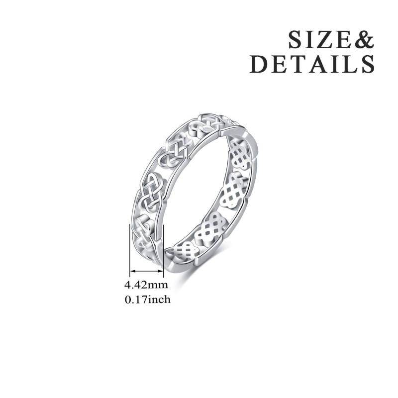 Anillo de nudo celta en plata de ley-5