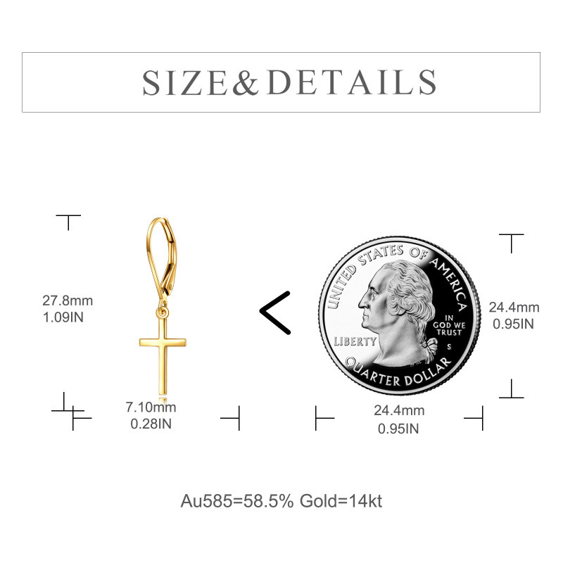 Sterling-Silber-Kreuz-Hebelverschluss-Ohrringe-5