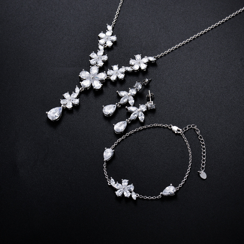 Bracelet pendentif flocon de neige en argent sterling et oxyde de zirconium-2