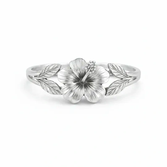 Sterling Silver Fashion Two-tone Rose Ring for Women