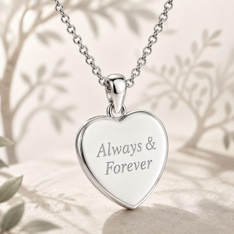 Collar con medallón fotográfico personalizado de plata de ley con diseño de árbol de la vida y nácar de abulón tallado en forma de corazón.-4