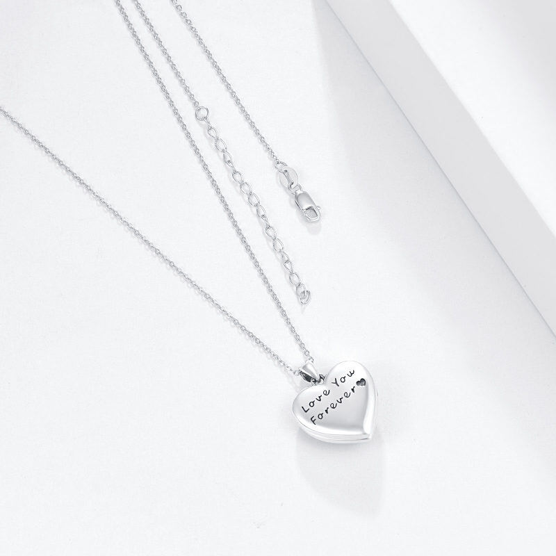 Collier médaillon photo personnalisé en argent sterling avec pierre de lune et mot gravé-5
