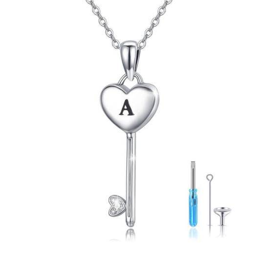 Collier Urne Coeur en Argent Sterling pour Cendres