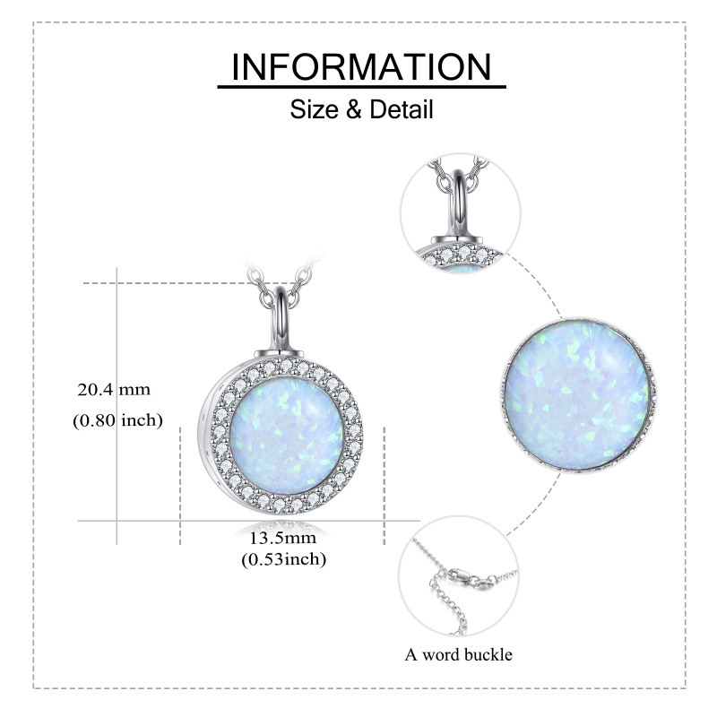 Sterlingsilber-Opal-Urnenkette für Asche für Frauen-5
