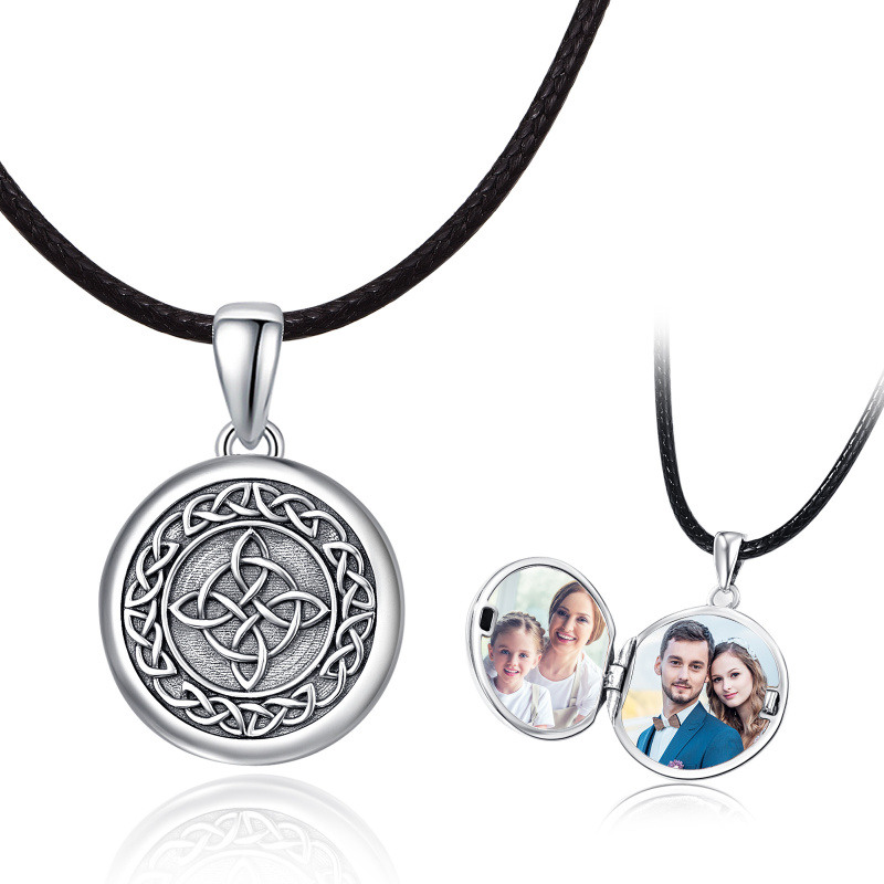 Naszyjnik ze srebra próby 925 z personalizowanym zdjęciem i medalionem-17