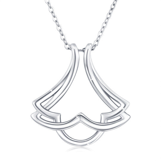 Collier pendentif porte-bague en argent sterling