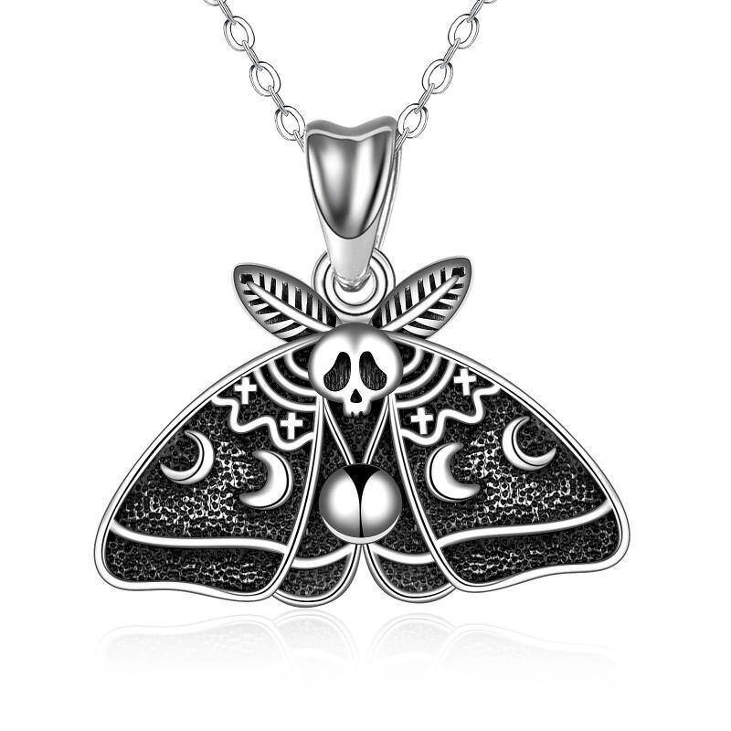 Sterling Silver Skull Pendant Necklace-14