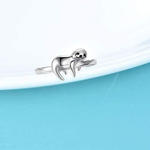 Anillo de plata de ley Sloth -3
