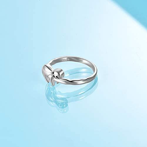 Anillo de plata de ley Sloth -4