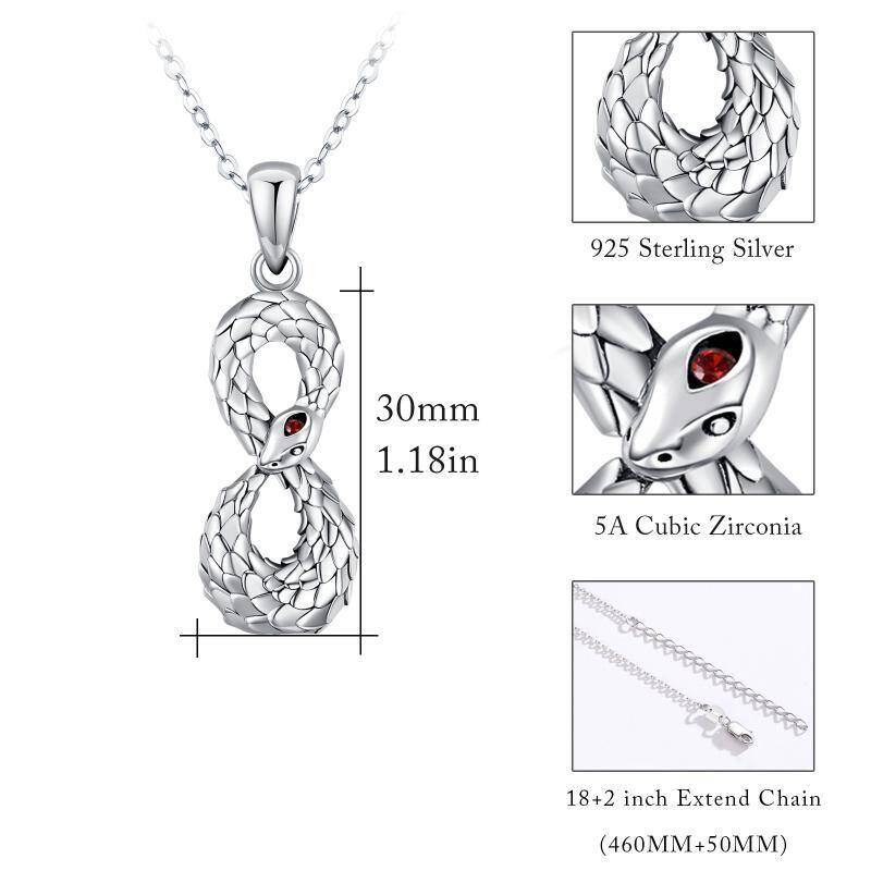 Collar de urna de serpiente de plata esterlina para cenizas-6