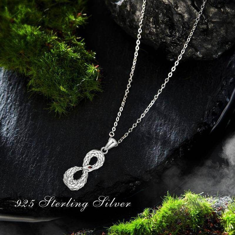 Collar de urna de serpiente de plata esterlina para cenizas-7