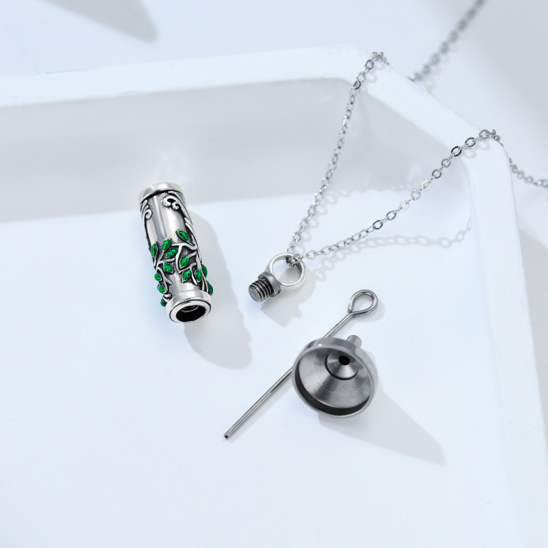 Sterling Silber Baum des Lebens Urne Halskette-4