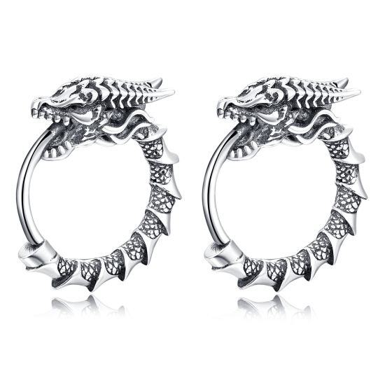 Boucles d'oreilles en argent sterling avec Dragon Vintage