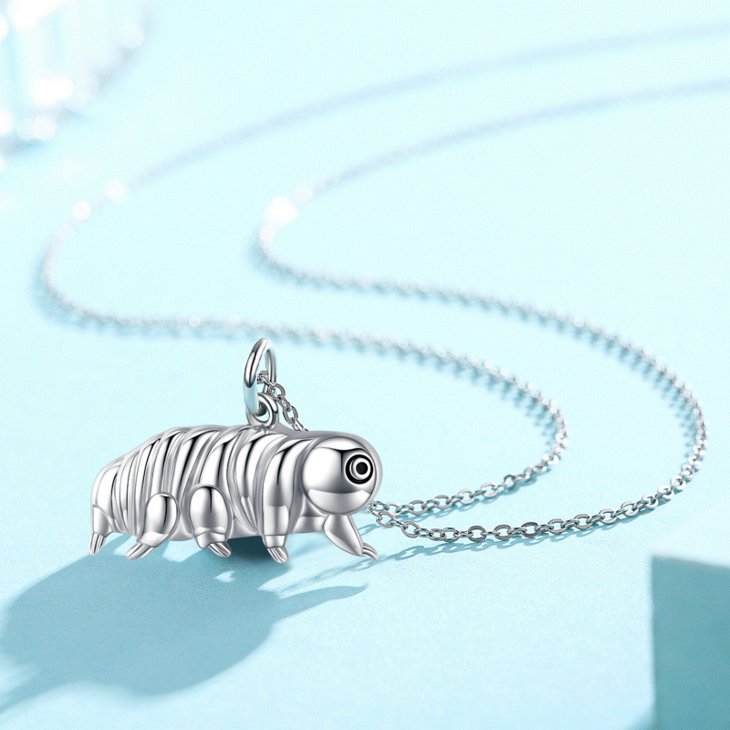 Collar Colgante Oso de Agua en Plata de Ley-3
