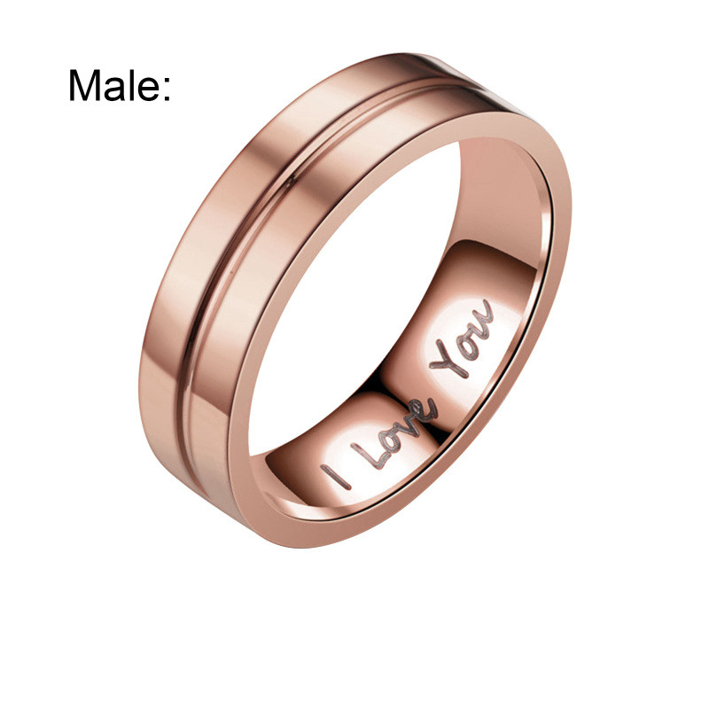 Anillos de pareja de plata de ley con baño de oro rosa 0.2CT Moissanite grabado personaliz-4