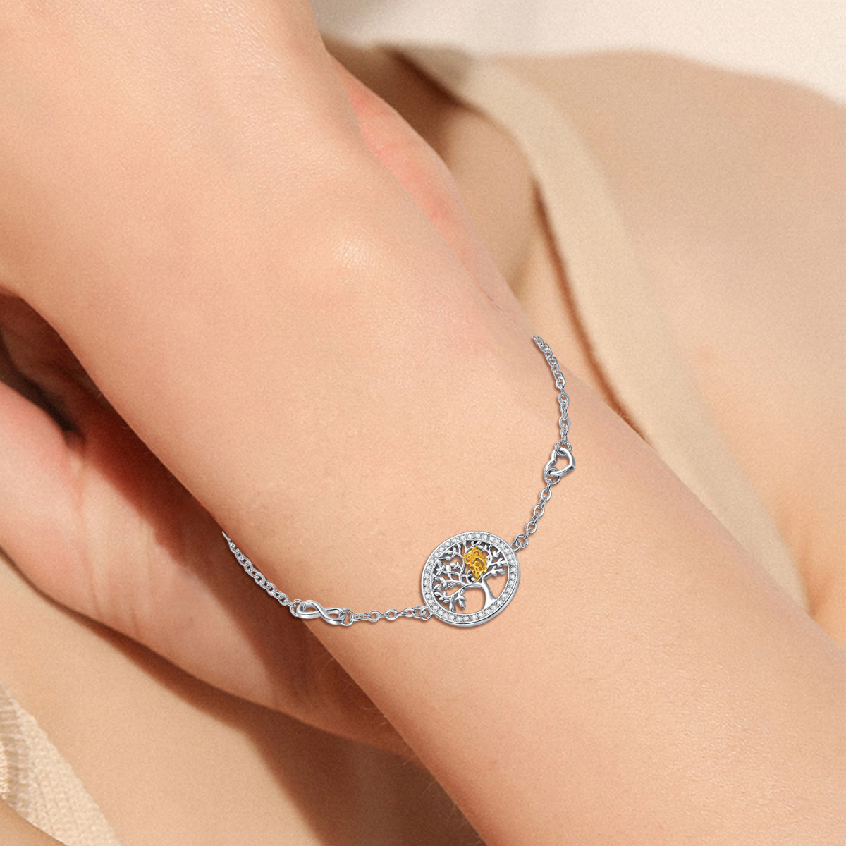  Tree of Life Owl Bracelet 925 Sterling Silver Owl Adjustable Bangle Jewelry Gifts for Women Mum-2