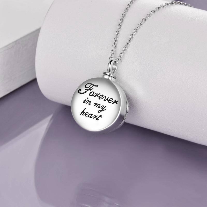 Sterling Silver Tree Of Life Engraved Personalized Photo Locket Necklace for Women Men-4