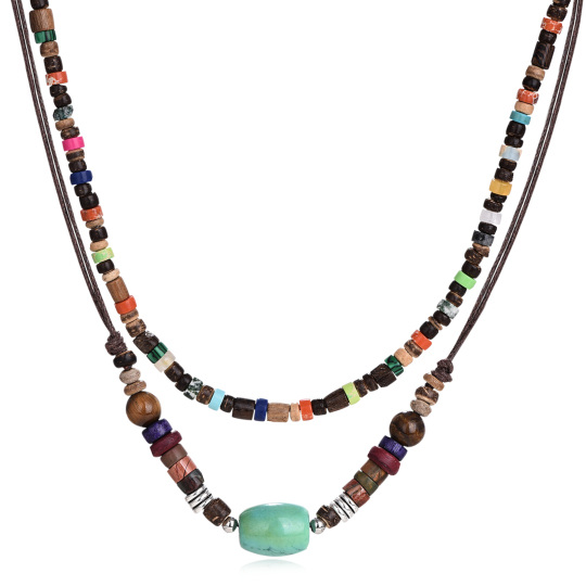 Collier superposé turquoise