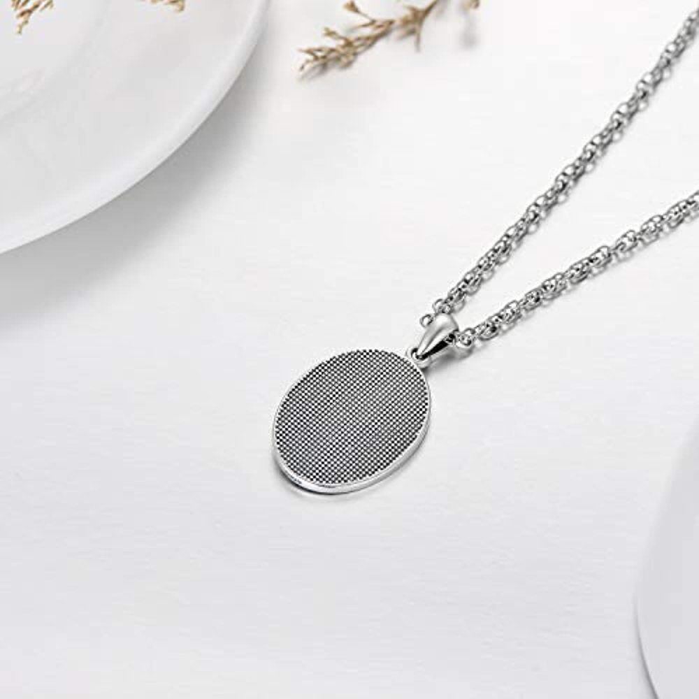 Unisex-Anhänger-Halskette aus Sterlingsilber mit dem Heiligen Christophorus-7