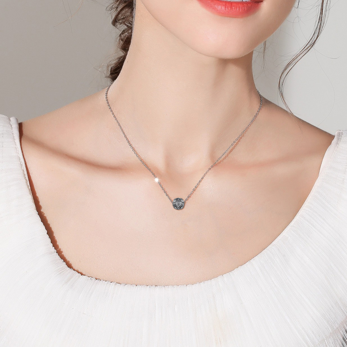 Collier urne unisexe en argent sterling avec fleurs sauvages pour cendres-2