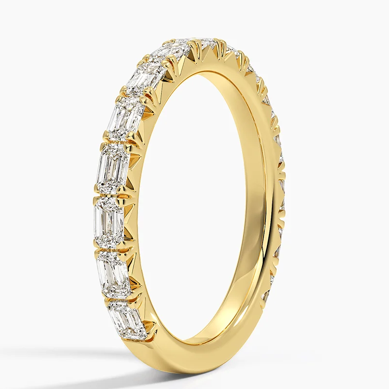 10K Gold 7/8 CT Labor erstellt Diamant benutzerdefinierte Paar Ehering-3