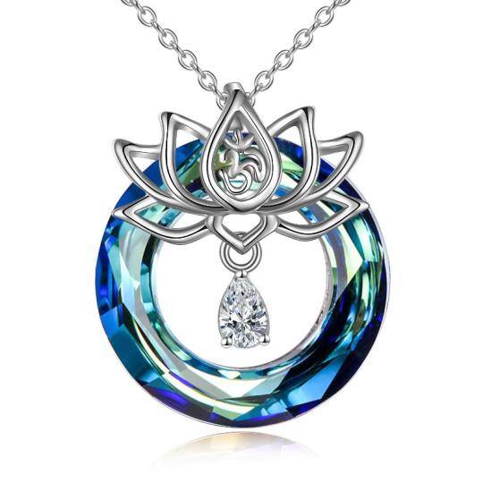 Sterling Silver Yoga Crystal Necklace for Women